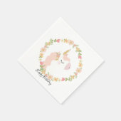 Serviette En Papier Pink Unicorne papier serviettes (Coin)