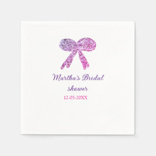 Serviette En Papier Pink violet arc pétillant parties scintillant nupt