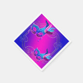 Serviette En Papier Pink violet Turquoise Blue Masquerade Party (Coin)