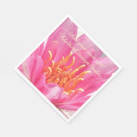 Serviette En Papier Pink Water Lily Fermer Papier serviettes (Coin)