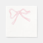 Serviette En Papier Pink & White Bow, Grandmillenium Pink Coquette (Devant)