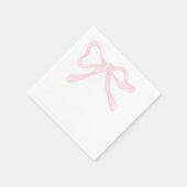 Serviette En Papier Pink & White Bow, Grandmillenium Pink Coquette (Coin)