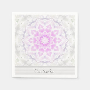 Serviette En Papier Pink & White Lacy Kaleidoscope Coeurs Napkins