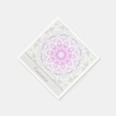 Serviette En Papier Pink & White Lacy Kaleidoscope Coeurs Napkins (Coin)