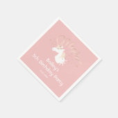 Serviette En Papier Pink White Magical Unicorn Girl Birthday Party (Coin)