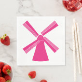 Serviette En Papier Pink Windmill (En situation)