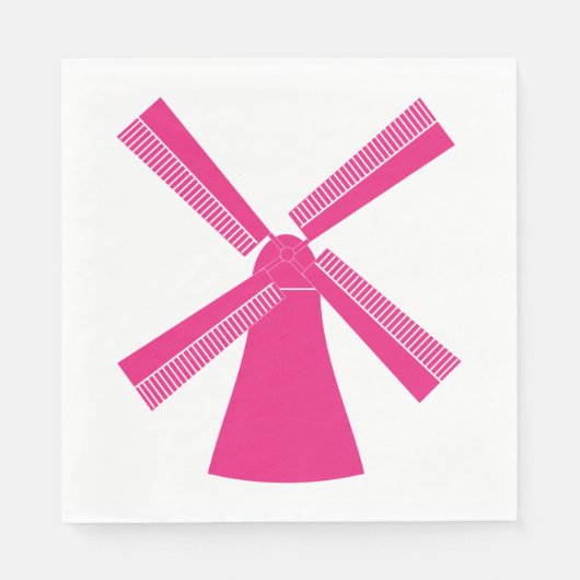 Serviette En Papier Pink Windmill (Devant)