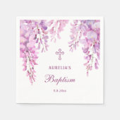 Serviette En Papier Pink Wisteria Baptism (Devant)