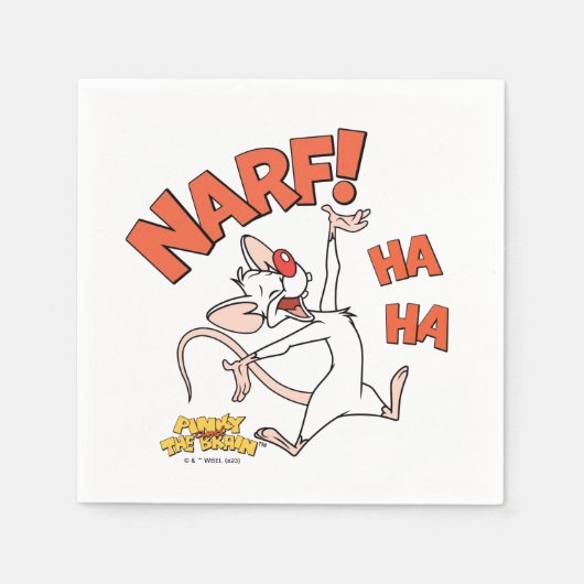 Serviette En Papier Pinky et le cerveau | Pinky "Narf !" (Devant)