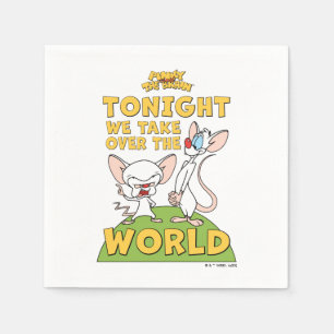 Serviette En Papier Pinky et le cerveau   Reprendre Le Monde