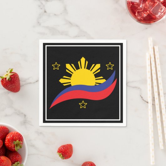 Serviette En Papier Pinoy Flag (En situation)