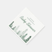 Serviette En Papier Pins d'aquarelle rustique baby shower papier servi (Coin)