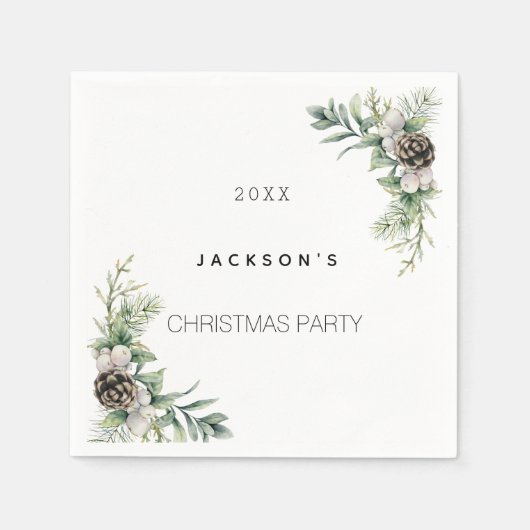 Serviette En Papier Pins de Noël (Devant)