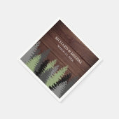 Serviette En Papier Pins de Noël Mariage Rustique en Bois (Coin)