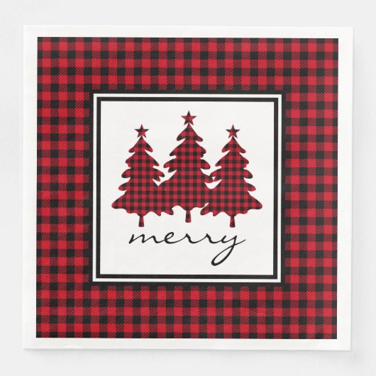 Serviette En Papier Pins de vérification Red Buffalo (Devant)