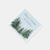 Serviette En Papier Pins d'hiver À feuillage persistant rustiques (Coin)