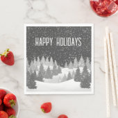 Serviette En Papier Pins d'hiver de Noël (En situation)