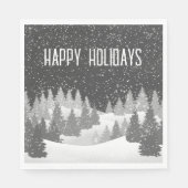 Serviette En Papier Pins d'hiver de Noël (Devant)