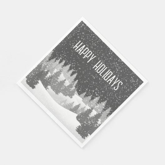 Serviette En Papier Pins d'hiver de Noël (Coin)