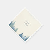 Serviette En Papier Pins doux mariage serviette (Coin)