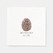 Serviette En Papier Pins rustiques Mariage campagnard simple (Devant)