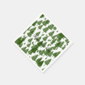 Serviette En Papier Pins verts Mariage campagnard rustique serviettes (Coin)