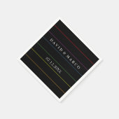 Serviette En Papier Pinstripe Pride Colonnes Mariage LGBT (Coin)