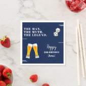 Serviette En Papier Pints de dés chic pour 25e anniversaire (En situation)