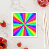 SERVIETTE EN PAPIER PINWHEEL RAINBOUR (En situation)