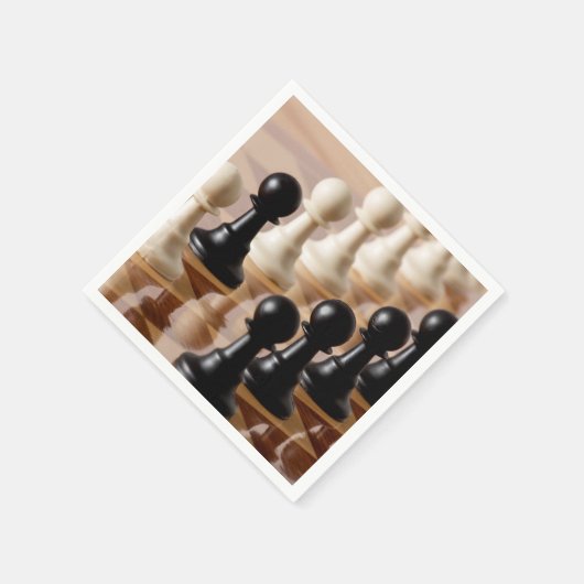Serviette En Papier Pions sur le tableau d'échecs (Coin)