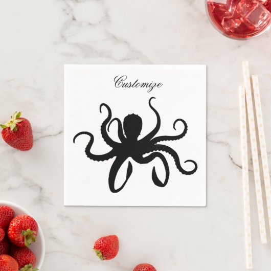 Serviette En Papier Pipe Silhouette Thunder_Cove (En situation)