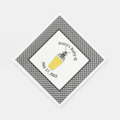 Serviette En Papier Pique-nique Ant Lemonade En vichy noir (Coin)