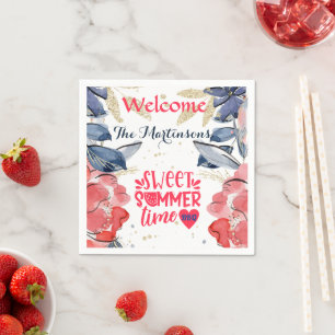 Serviette En Papier Pique-nique BBQ d'été Papier personnalisé