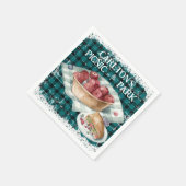 Serviette En Papier Pique-nique dans le parc Green Plaid Boys Annivers (Coin)
