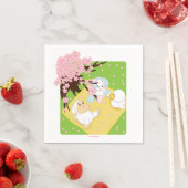 Serviette En Papier Pique-nique des fêtes du printemps (En situation)