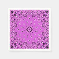 Pique-nique Lilac Orchid Pink Paisley Bandana Scar