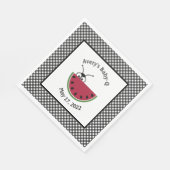 Serviette En Papier Pique-nique Pâque Ant En vichy Noir (Coin)