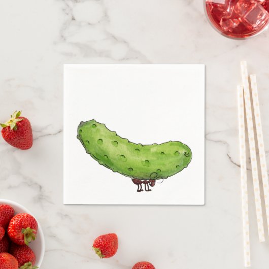 Serviette En Papier Pique-nique Pickle (En situation)