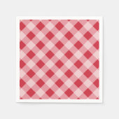 Serviette En Papier Pique-nique Rouge En vichy BBQ Naples (Devant)