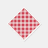 Serviette En Papier Pique-nique Rouge En vichy BBQ Naples (Coin)