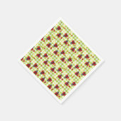 Serviette En Papier Pique-nique Rouge Vert En vichy Été (Coin)
