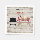 Serviette En Papier Pique-nique Rustique BBQ papier personnalisé (Devant)