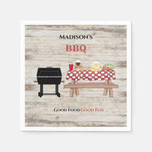 Serviette En Papier Pique-nique Rustique BBQ papier personnalisé
