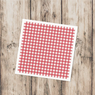 Serviette En Papier Pique-nique simple motif gingham minimaliste été