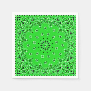 Serviette En Papier Pique-nique vert de BBQ d'écharpe de Bandana de