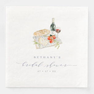 Serviette En Papier Pique-nique vin et fromage moderne pour enterremen