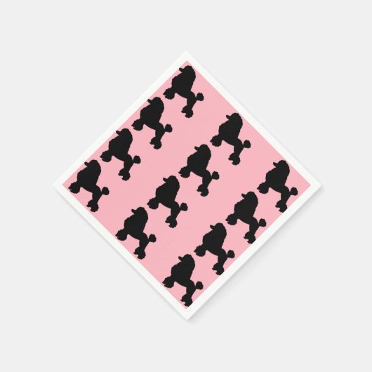 Serviette en papier piqué rose (Coin)