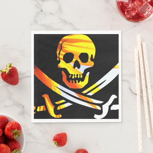 Serviette En Papier Pirate (En situation)