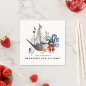 Serviette En Papier Pirate à thème Anniversaire (En situation)