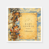 Serviette En Papier Pirate Adventure Storybook Baby Shower (Devant)